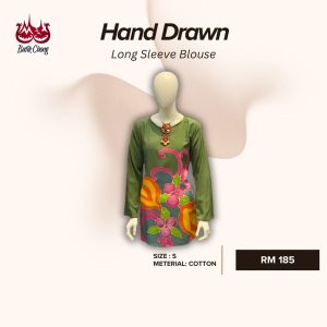 Hand Drawn Long Sleeve Blouse