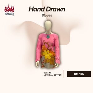 Hand Drawn Long Sleeve Blouse