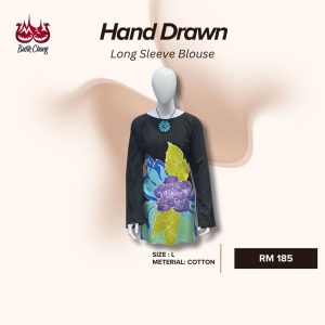 Hand Drawn Long Sleeve Blouse